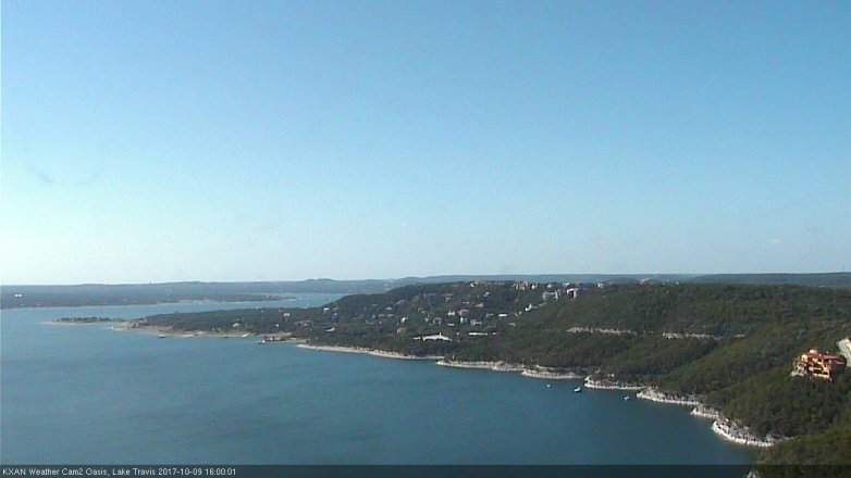 Lake Travis webcam, October 9, 2017 3:30 PM CT