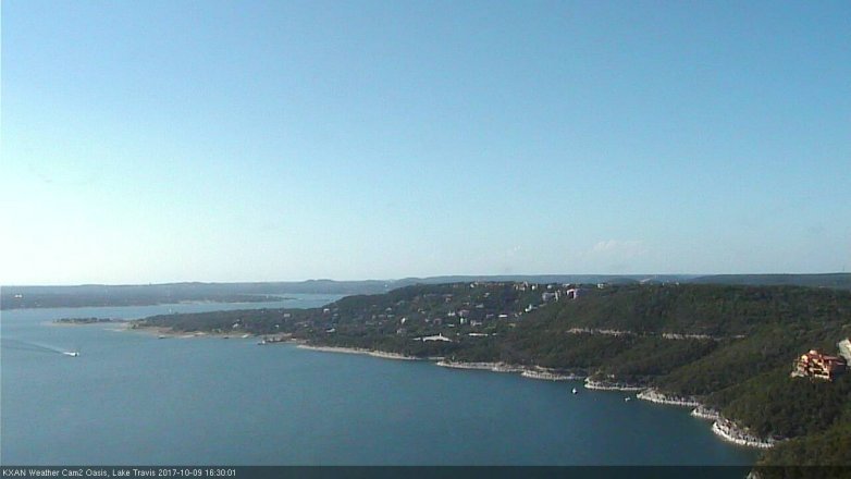 Lake Travis webcam, October 9, 2017 3:45 PM CT
