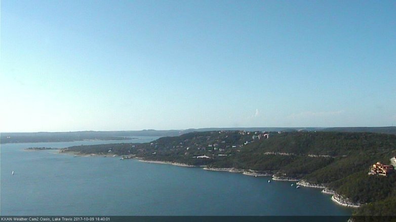 Lake Travis webcam, October 9, 2017 3:50 PM CT