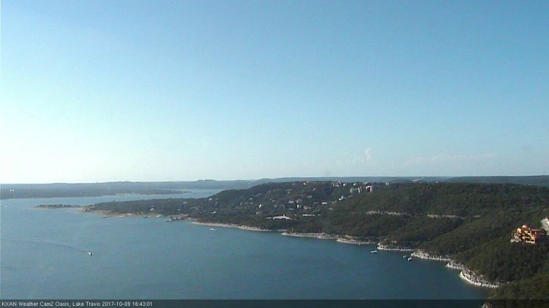 Lake Travis webcam, October 9, 2017 4:05 PM CT