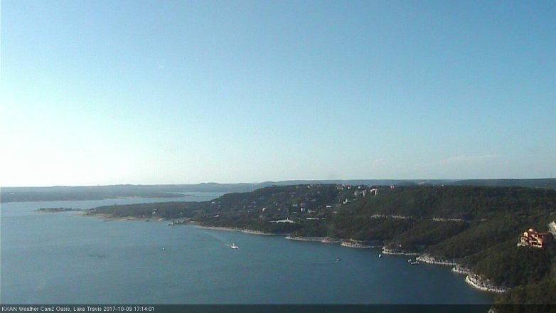 Lake Travis webcam, October 9, 2017 4:25 PM CT