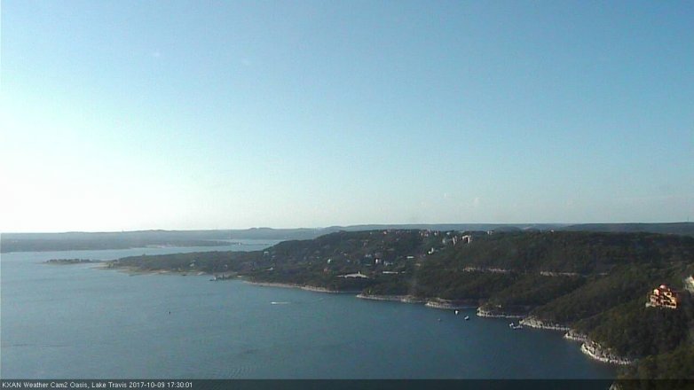 Lake Travis webcam, October 9, 2017 4:45 PM CT