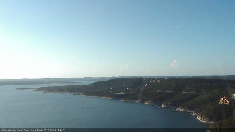 Lake Travis webcam, October 9, 2017 4:55 PM CT