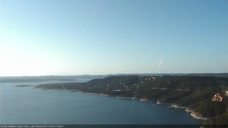Lake Travis webcam, October 9, 2017 5:00 PM CT