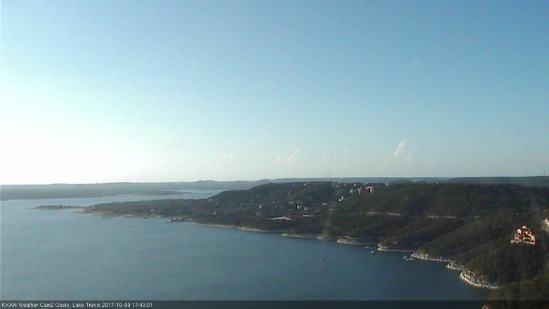 Lake Travis webcam, October 9, 2017 5:15 PM CT