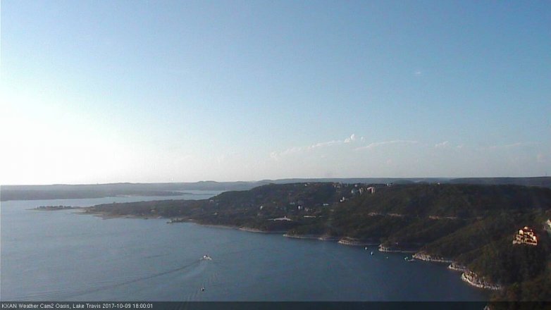 Lake Travis webcam, October 9, 2017 5:25 PM CT