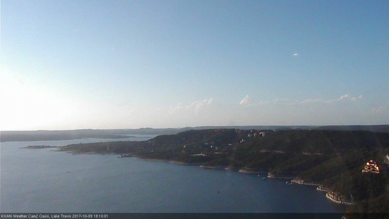 Lake Travis webcam, October 9, 2017 5:40 PM CT