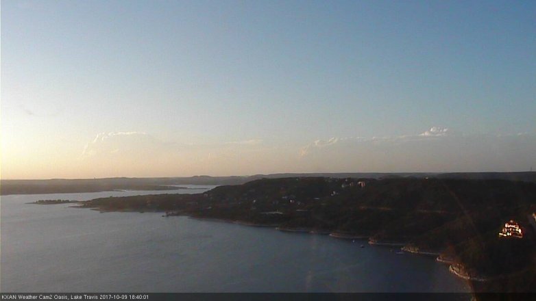 Lake Travis webcam, October 9, 2017 5:50 PM CT