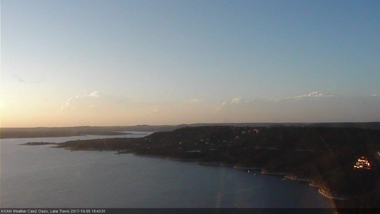 Lake Travis webcam, October 9, 2017 5:55 PM CT