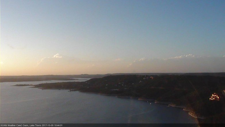 Lake Travis webcam, October 9, 2017 6:10 PM CT