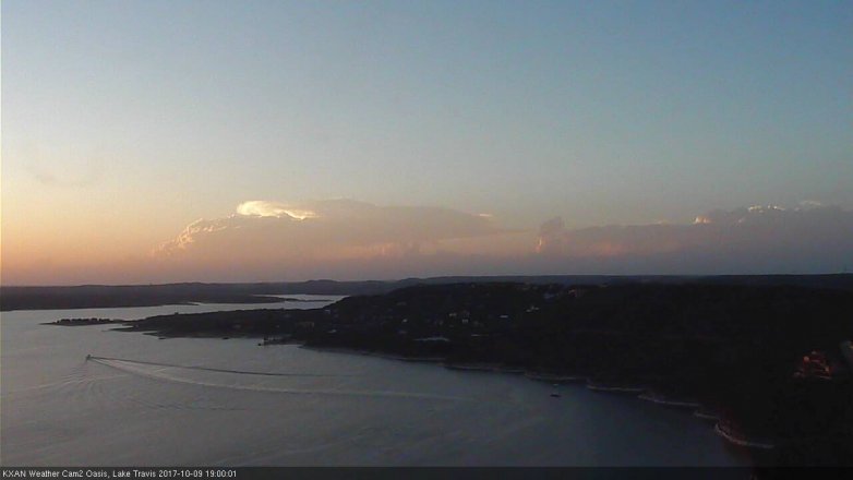 Lake Travis webcam, October 9, 2017 6:15 PM CT