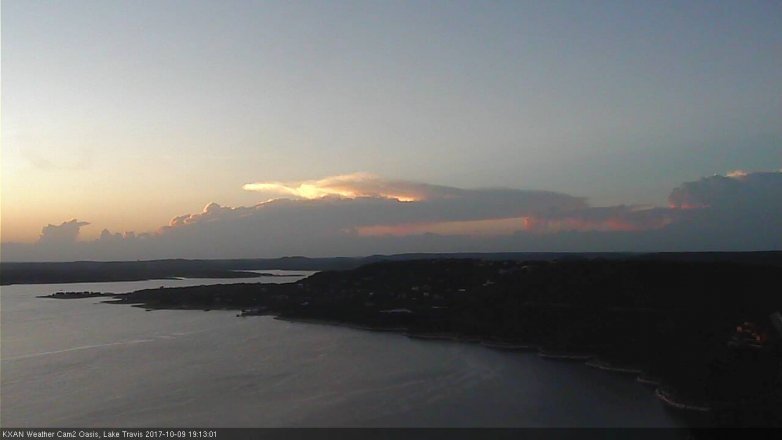 Lake Travis webcam, October 9, 2017 6:30 PM CT