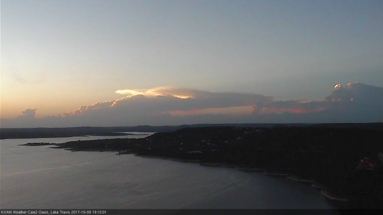 Lake Travis webcam, October 9, 2017 6:40 PM CT