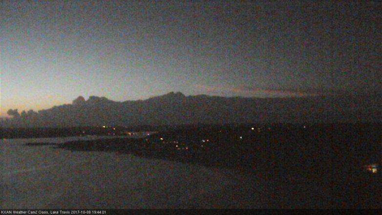 Lake Travis webcam, October 9, 2017 6:50 PM CT