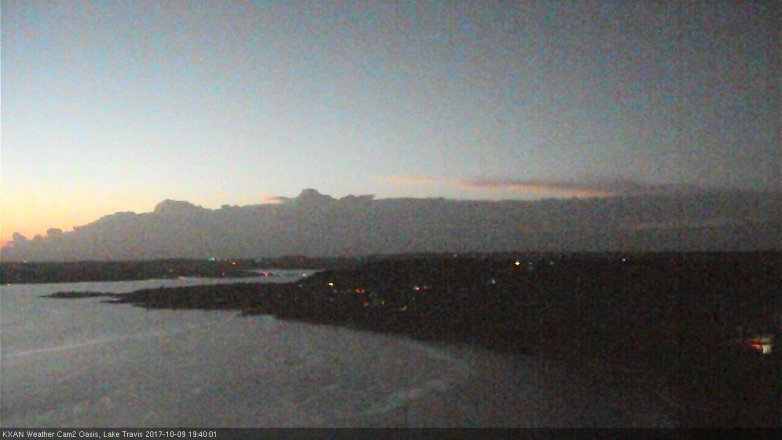 Lake Travis webcam, October 9, 2017 6:55 PM CT