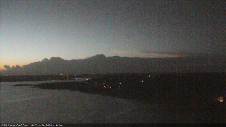 Lake Travis webcam, October 9, 2017 7:15 PM CT