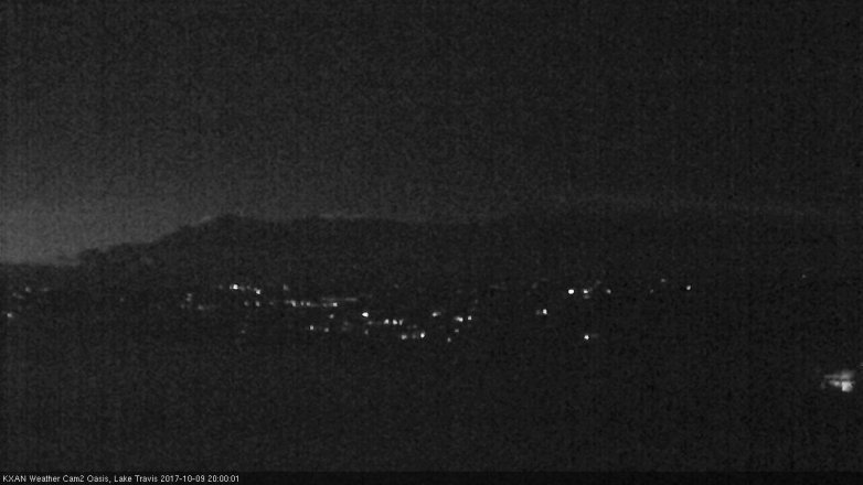 Lake Travis webcam, October 9, 2017 7:20 PM CT
