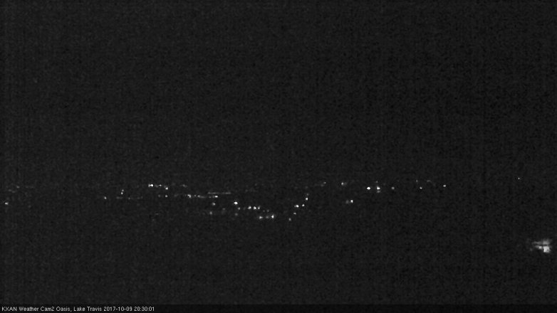 Lake Travis webcam, October 9, 2017 7:50 PM CT