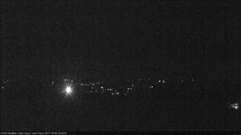 Lake Travis webcam, October 9, 2017 8:05 PM CT