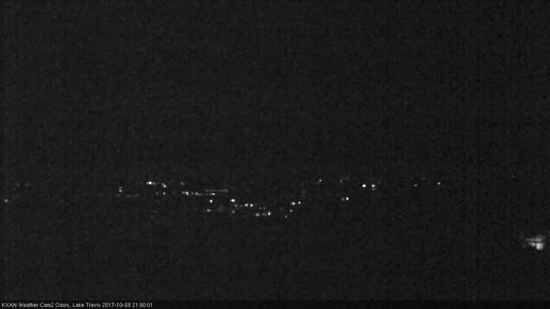 Lake Travis webcam, October 9, 2017 8:20 PM CT