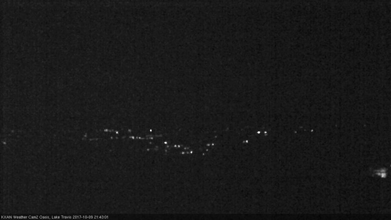Lake Travis webcam, October 9, 2017 8:55 PM CT