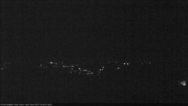 Lake Travis webcam, October 9, 2017 9:00 PM CT