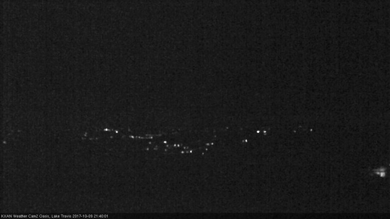 Lake Travis webcam, October 9, 2017 9:05 PM CT