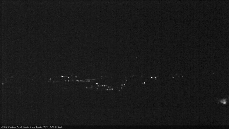 Lake Travis webcam, October 9, 2017 9:15 PM CT