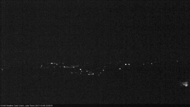 Lake Travis webcam, October 9, 2017 10:10 PM CT