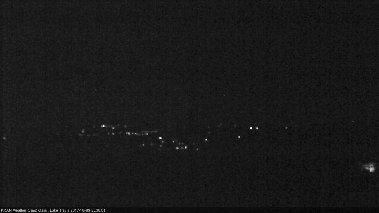 Lake Travis webcam, October 9, 2017 11:00 PM CT