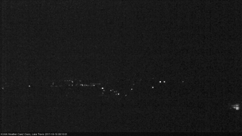 Lake Travis webcam, October 9, 2017 11:15 PM CT
