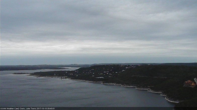 Lake Travis webcam, October 10, 2017 9:05 AM CT