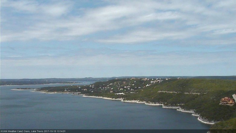 Lake Travis webcam, October 10, 2017 12:25 PM CT