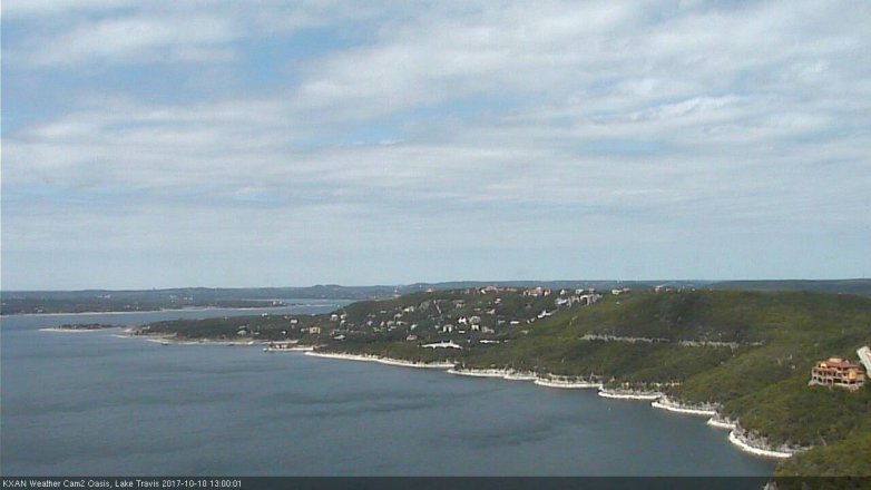 Lake Travis webcam, October 10, 2017 12:30 PM CT