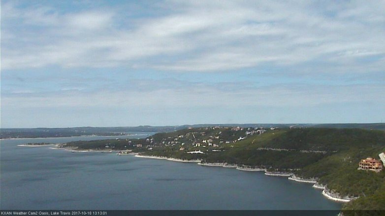 Lake Travis webcam, October 10, 2017 12:35 PM CT