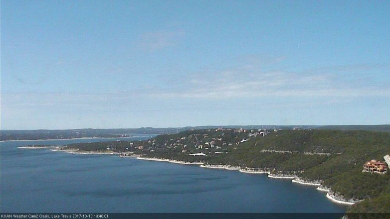 Lake Travis webcam, October 10, 2017 12:50 PM CT