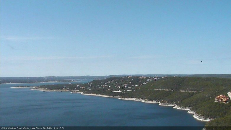 Lake Travis webcam, October 10, 2017 1:15 PM CT