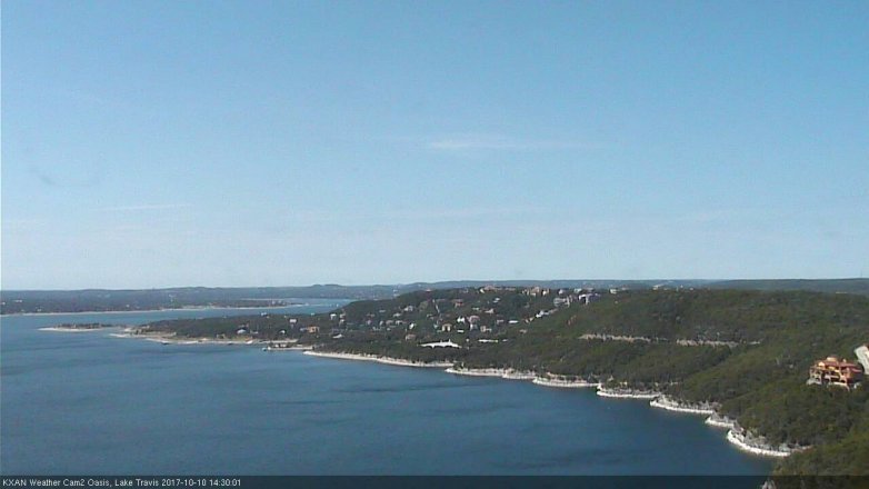 Lake Travis webcam, October 10, 2017 1:35 PM CT