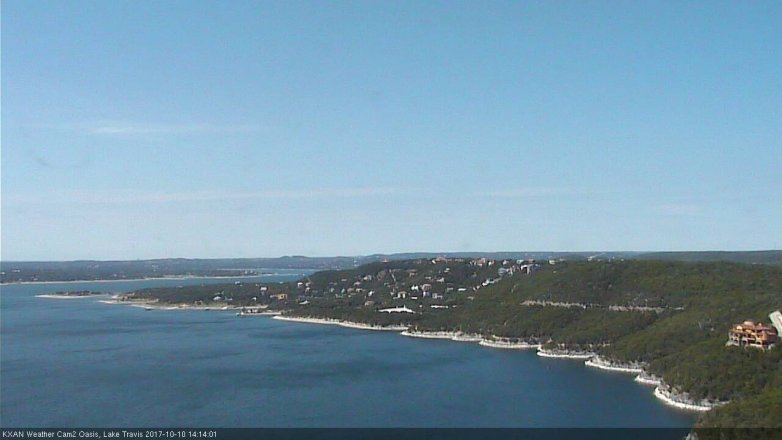 Lake Travis webcam, October 10, 2017 1:40 PM CT
