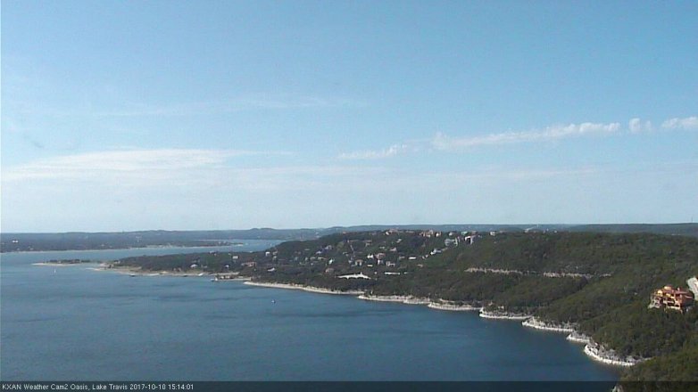 Lake Travis webcam, October 10, 2017 2:35 PM CT
