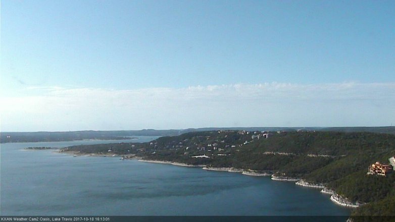 Lake Travis webcam, October 10, 2017 3:20 PM CT