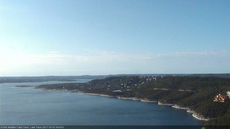 Lake Travis webcam, October 10, 2017 3:55 PM CT