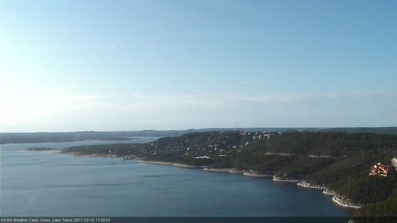 Lake Travis webcam, October 10, 2017 4:25 PM CT