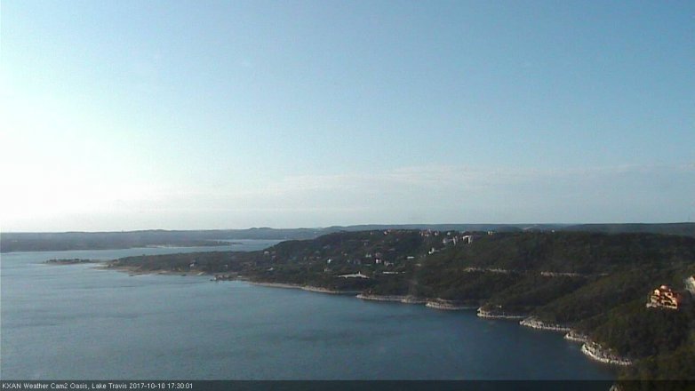 Lake Travis webcam, October 10, 2017 4:50 PM CT