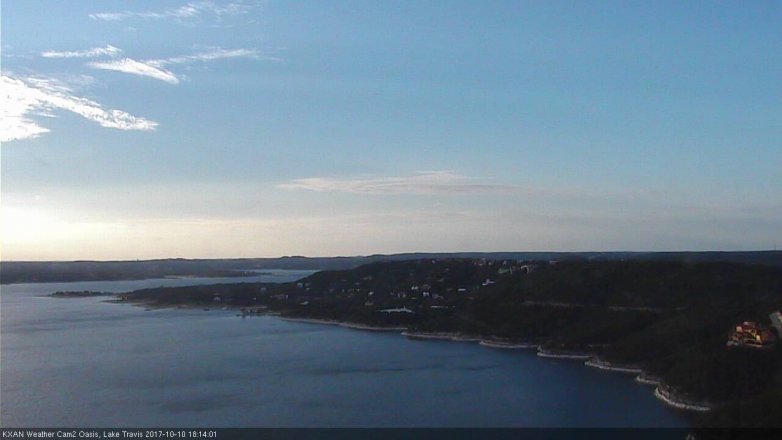 Lake Travis webcam, October 10, 2017 5:25 PM CT