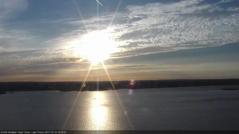 Lake Travis webcam, October 10, 2017 5:40 PM CT