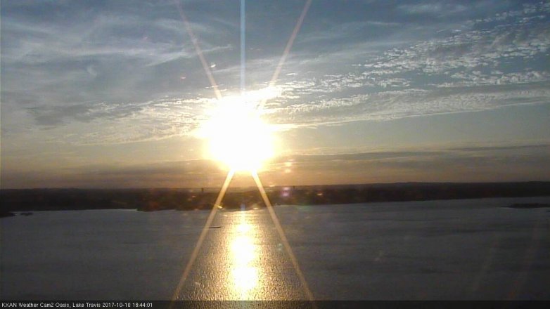 Lake Travis webcam, October 10, 2017 5:55 PM CT