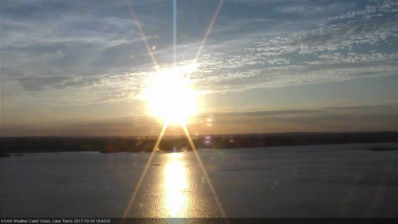 Lake Travis webcam, October 10, 2017 6:05 PM CT
