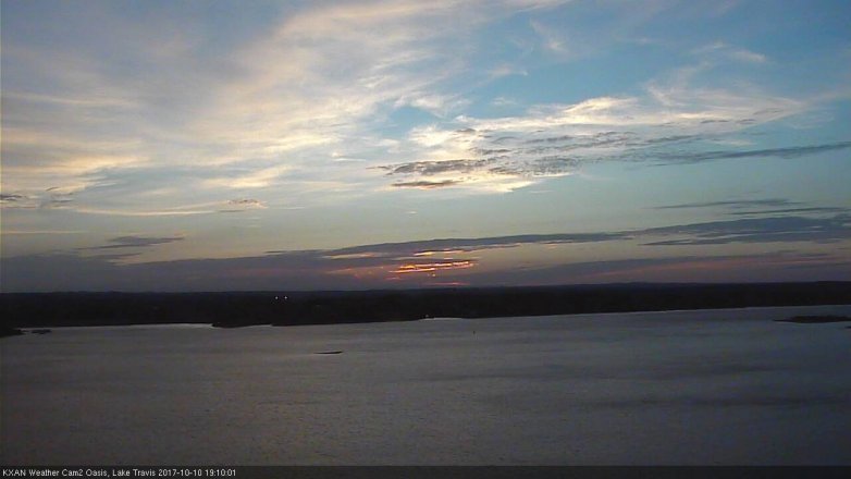 Lake Travis webcam, October 10, 2017 6:15 PM CT