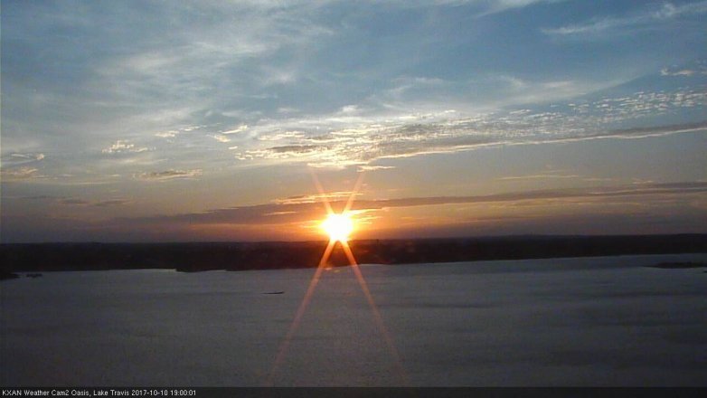Lake Travis webcam, October 10, 2017 6:20 PM CT